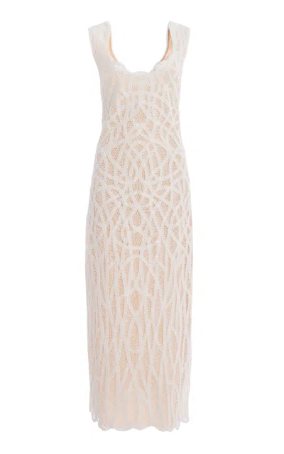 Simkhai Leonora Macramé Midi Dress In Neutral