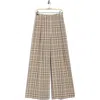 Simkhai Leroy Plaid Pleated Wide Leg Pants In Multi