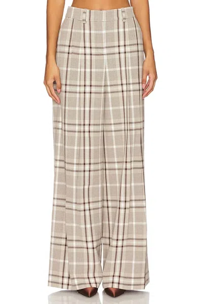 Simkhai Leroy Pleated Wide Leg Pants In Cream In Multi