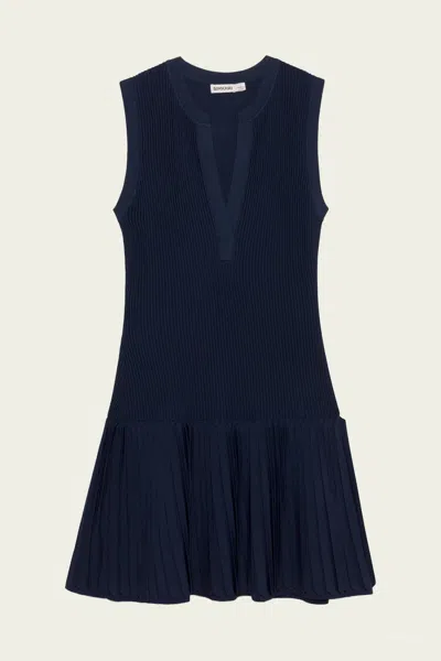 Simkhai Levie Knit Mini Dress In Midnight In Blue