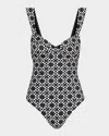 Simkhai Lexi Bustier One Piece Swimsuit In Black