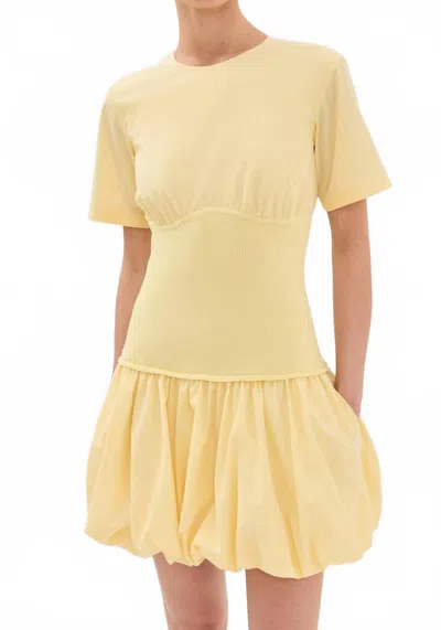 SIMKHAI LIBBIE MINI DRESS IN YELLOW