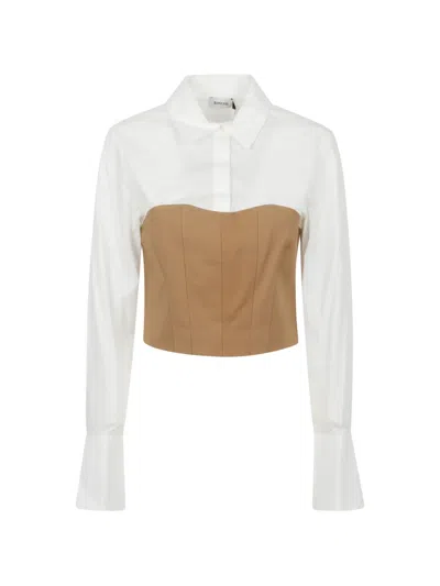 Simkhai Lidey Corset-style Panelled Shirt In White