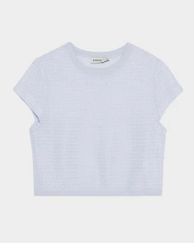Simkhai Lidi Knit Crop Top In Periwinkle Sky
