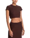 Simkhai Lidie Cropped Top In Brown