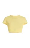 Simkhai Lidie Open-weave Knit Top In Yellow