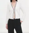 Simkhai Lieghton Boucle Cardigan In Ivory In Multi