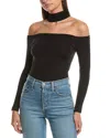 Simkhai Lila Cold-shoulder Pullover In Black