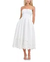Simkhai Lilianna Sleeveless Lace Midi Dress White Multi In Gray
