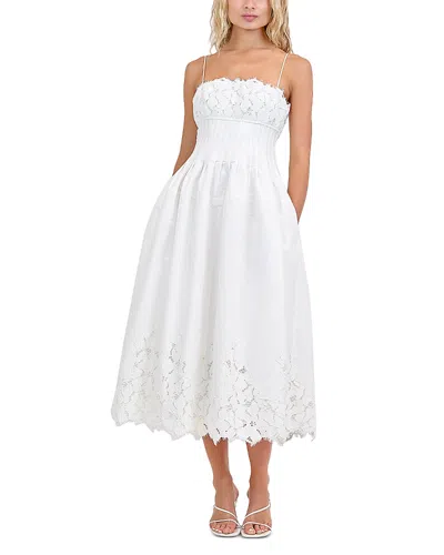SIMKHAI LILIANNA SLEEVELESS LACE MIDI DRESS