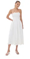 Simkhai Lilianna Sleeveless Lace Midi Dress White Multi