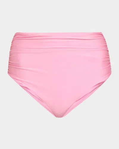 Simkhai Lilly Ruched Bikini Bottoms In Petal