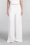 Simkhai Olly Double-waist Cotton Faille Wide-leg Pants In Beige