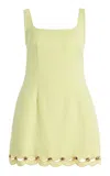 Simkhai Lindley Embellished Cutout Linen-blend Midi Dress In Green