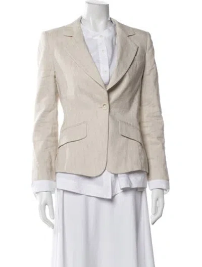 Pre-owned Simkhai Linen Blazer In Neutral