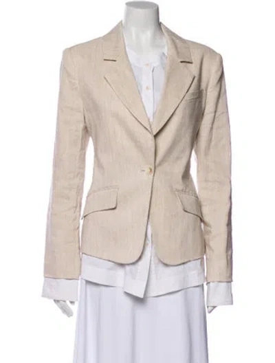 Pre-owned Simkhai Linen Blazer In Neutral
