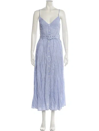 Pre-owned Simkhai Linen Long Dress In Blue