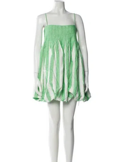 Pre-owned Simkhai Linen Long Dress W/ Tags In Green