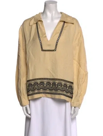 Pre-owned Simkhai Linen Long Sleeve Sweatshirt