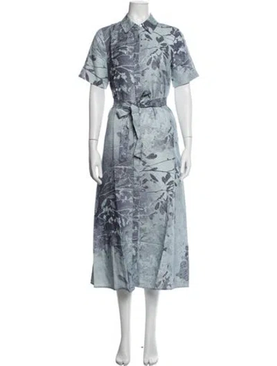 Pre-owned Simkhai Linen Midi Length Dress In Blue