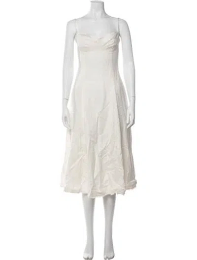 Pre-owned Simkhai Linen Midi Length Dress W/ Tags In Neutrals