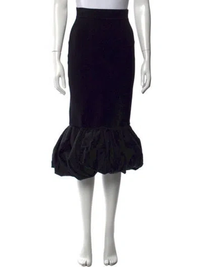 Pre-owned Simkhai Linen Midi Length Skirt In Black