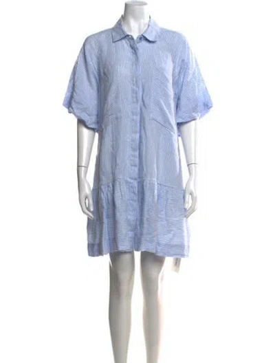 Pre-owned Simkhai Linen Mini Dress In Blue