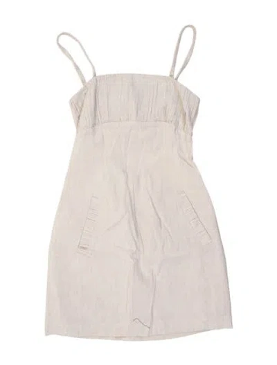 Pre-owned Simkhai Linen Mini Dress W/ Tags In Neutral