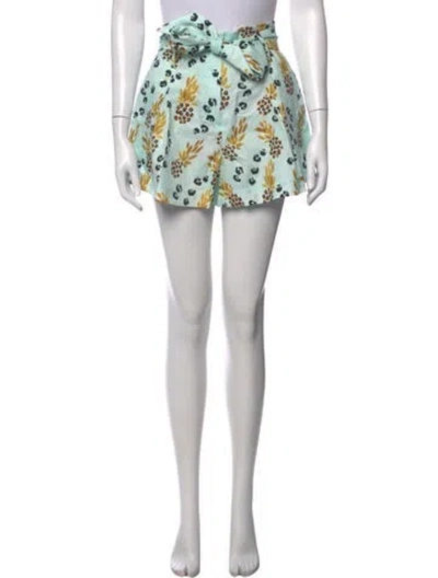 Pre-owned Simkhai Linen Mini Shorts In Green