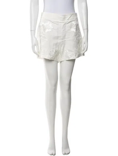 Pre-owned Simkhai Linen Mini Shorts W/ Tags In Neutrals