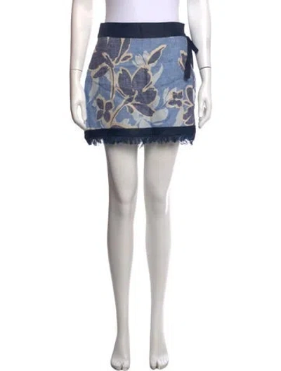 Pre-owned Simkhai Linen Mini Skirt In Grey