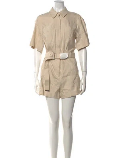 Pre-owned Simkhai Linen Romper W/ Tags In Neutrals