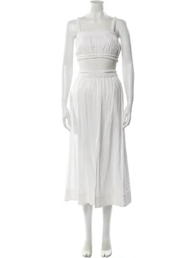 Pre-owned Simkhai Linen Skirt Set W/ Tags In White