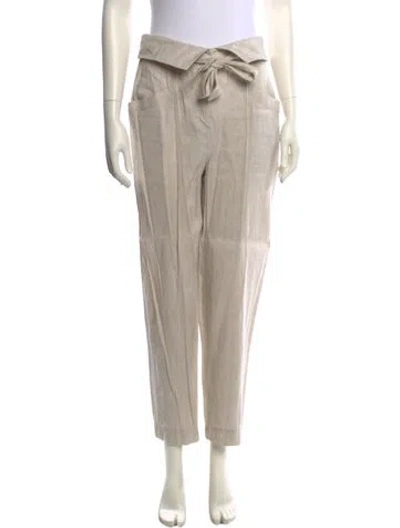 Pre-owned Simkhai Linen Straight Leg Pants In Neutral