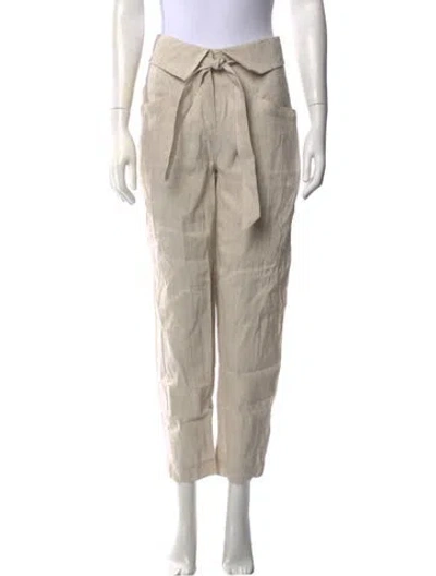 Pre-owned Simkhai Linen Straight Leg Pants W/ Tags In Neutrals