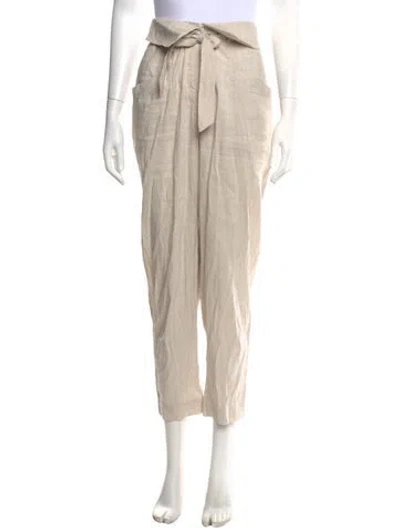 Pre-owned Simkhai Linen Wide Leg Pants In Neutral