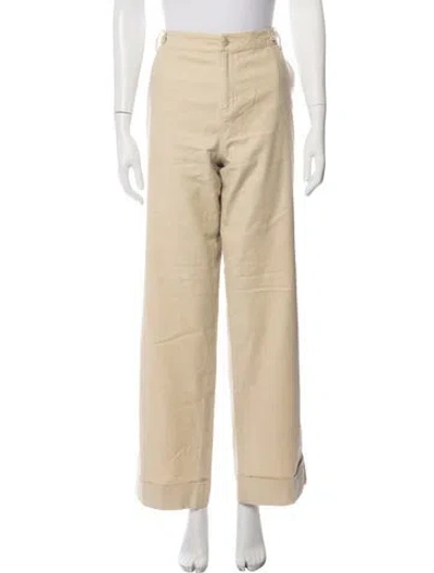 Pre-owned Simkhai Linen Wide Leg Pants In Neutrals