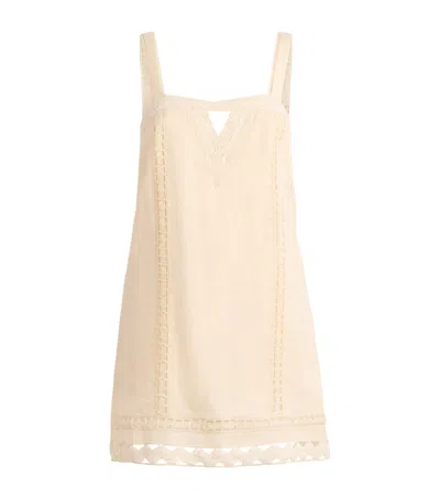 Simkhai Linen-hemp Jasmine Mini Dress In Neutral