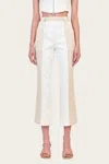 Simkhai Liza Cropped Pant In Ivory Multi In White