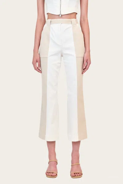 SIMKHAI LIZA CROPPED PANT IN IVORY MULTI