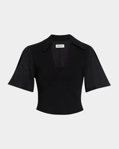 SIMKHAI LIZZIE SHORT-SLEEVE COMBO TOP