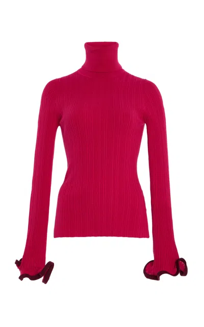 Simkhai Lola Turtleneck Top In Pink