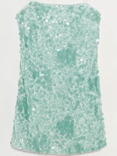 Simkhai Lollie Jersey Sequin Mini Dress In Blue