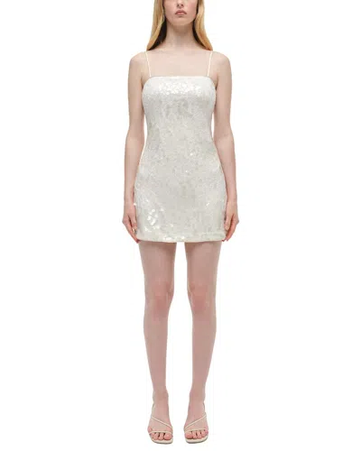 Simkhai Lollie Sequined Sleeveless Mini Dress In White