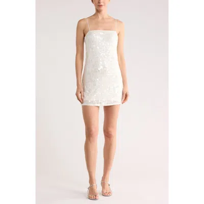 Simkhai Sequined Jersey Mini Dress In White