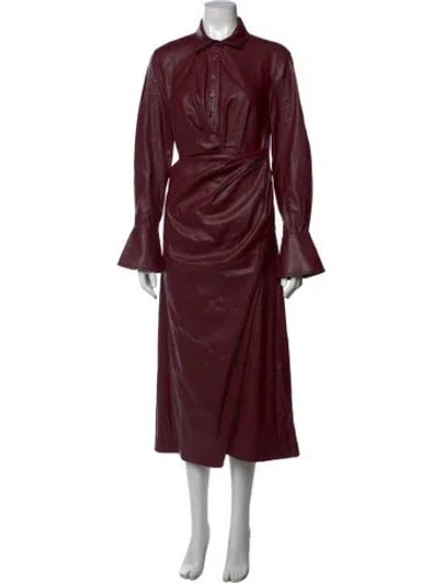 Pre-owned Simkhai Long Dress In Burgundy
