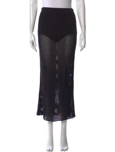 Pre-owned Simkhai Long Skirt In Black