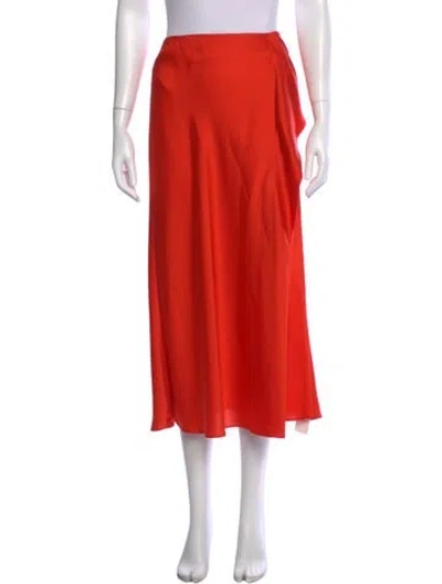 Pre-owned Simkhai Long Skirt In Orange