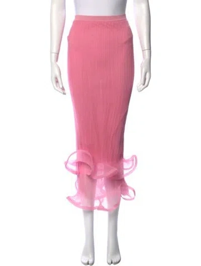 Pre-owned Simkhai Long Skirt In Pink