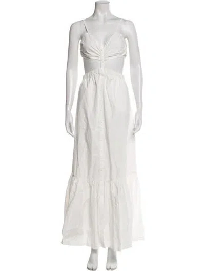 Pre-owned Simkhai Long Skirt In White